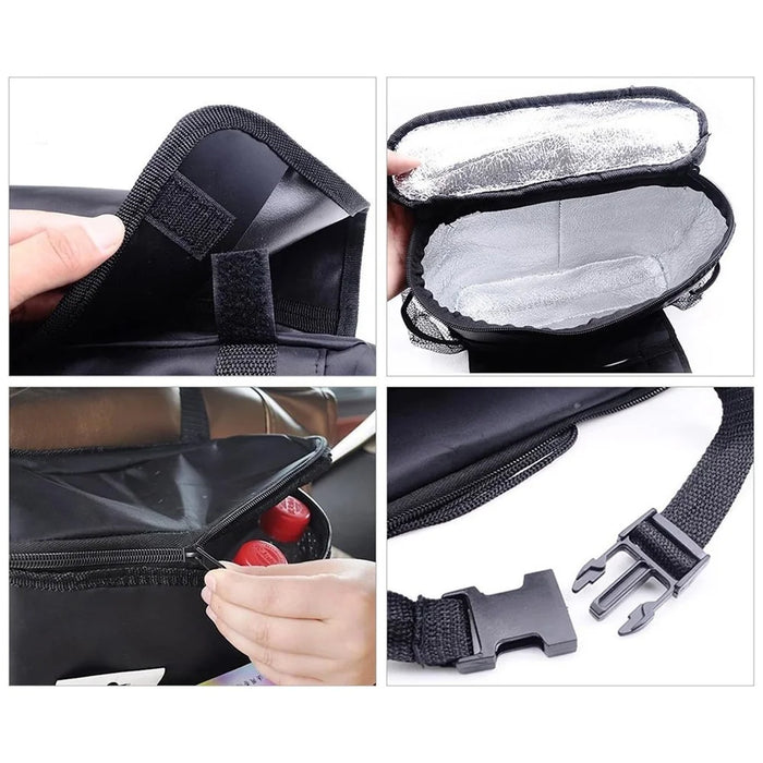 Car Seat Back Cooler Bag Oxford Cloth Aluminum Foil Insulated Thermal Hanging Storage Organizer - 6