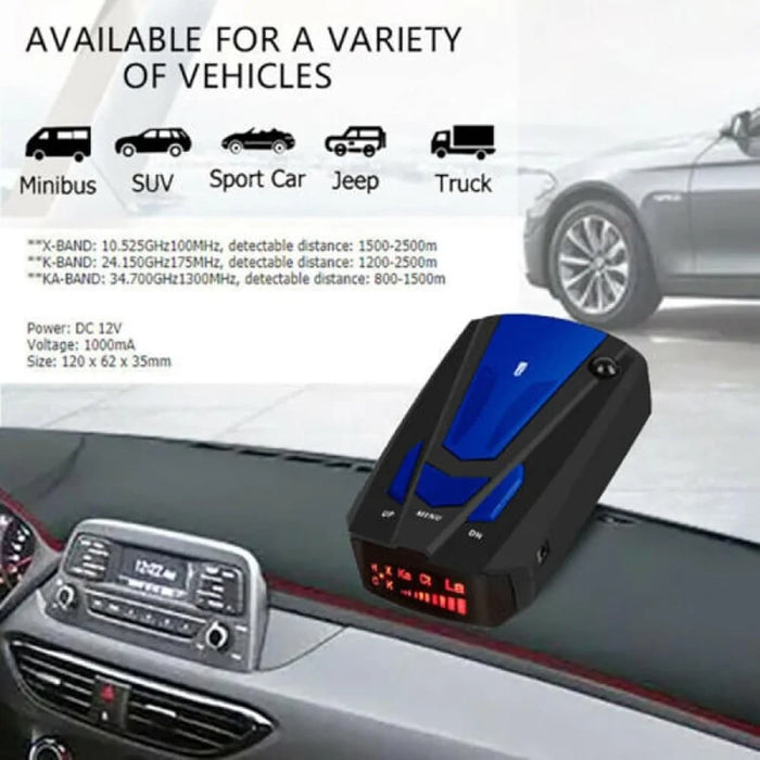 V7 Car Speed Radar Detector Electronic GPS Speed Alert System for Vehicle , Russian Language - Red - 6