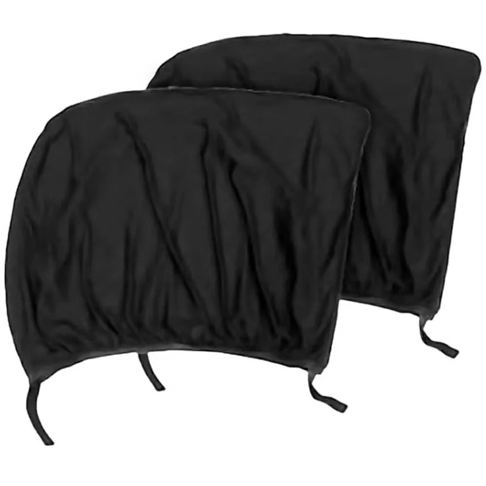 2Pcs Car Window Shade Front / Rear Side Window Sun Shade Breathable Privacy Curtain with Zipper - Rear Side - 1