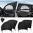 2Pcs Car Window Shade Front / Rear Side Window Sun Shade Breathable Privacy Curtain with Zipper - Rear Side - 2