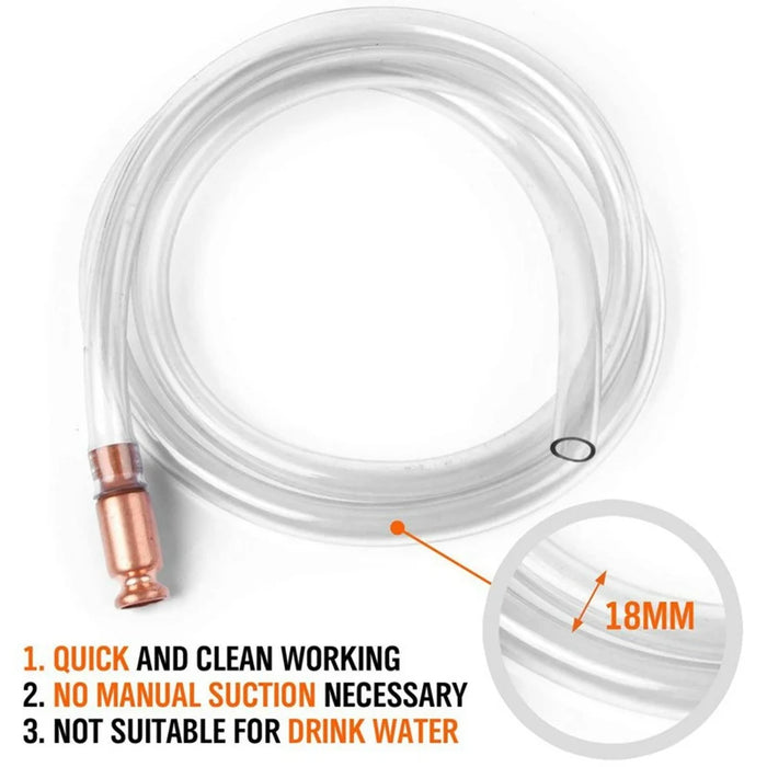 1.8m Siphon Hose Multipurpose Self Priming Pump Fuel Transfer Pump Shaker Siphon for Gasoline Fuel Water - 4