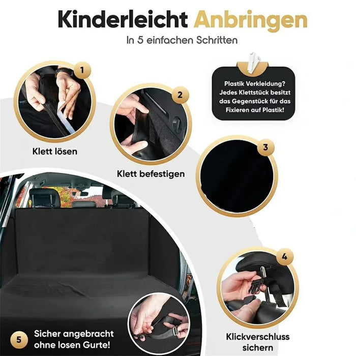 SUV Cargo Liner Trunk Mat Waterproof Anti Dirt Pet Carrier Pad Thick Car Dog Mat For Trunk Protection - Black - 3