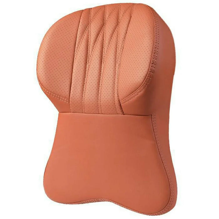 Car Headrest Neck Pillow Vehicle Backrest Cushion Universal Protective Pillow Pad For All Seasons Automotive Accessory - Orange - 1