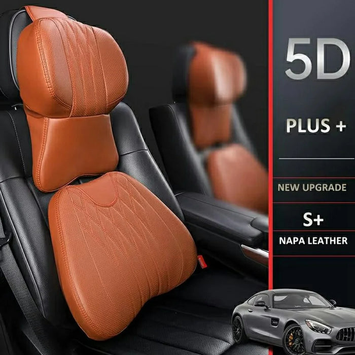 Car Headrest Neck Pillow Vehicle Backrest Cushion Universal Protective Pillow Pad For All Seasons Automotive Accessory - Orange - 5