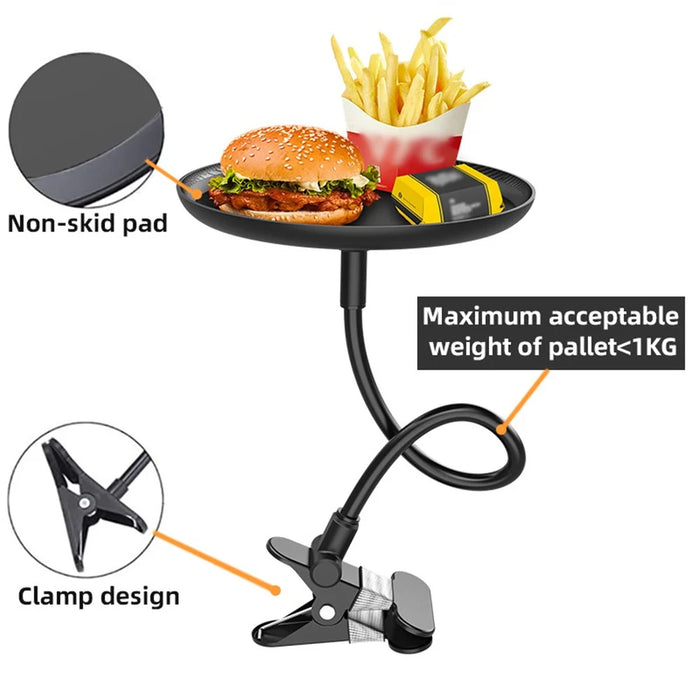 Clip On Car Tray Table Food Drink Holder Desk Plastic Portable Dining Workstation for Vehicle - 5
