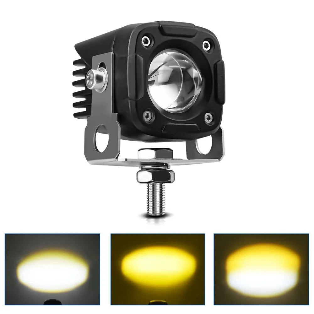 1Pc Motorcycle LED Spotlight IP68 Waterproof High Low Beam Headlight for Off Road Electric Vehicles - 1