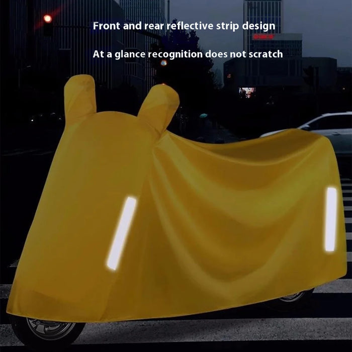 Size 4XL Dustproof Motorcycle Protective Cover Sunproof Oxford Cloth Scooter Rain Cover - Yellow - 2