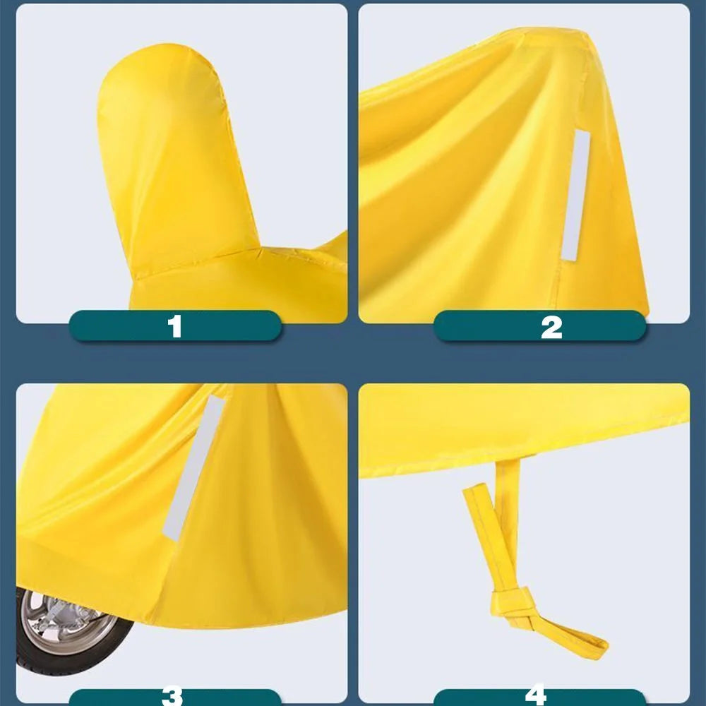 Size 5XL Dustproof Motorcycle Protective Cover Sunproof Oxford Cloth Scooter Rain Cover - Yellow - 7
