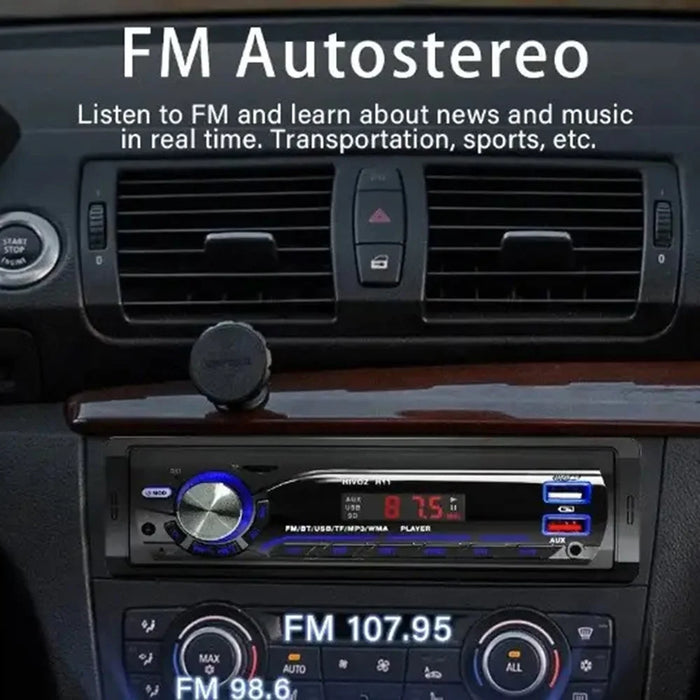 1059 Car MP3 Player Bluetooth-Compatible FM Radio Vehicle Audio System Support TF Card  /  U Disk - 2