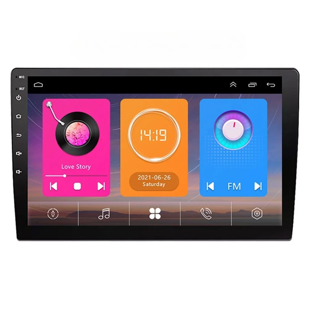 10 Inch Car Stereo Display Screen with Cooling Fan GPS Navigation Android 13 Multimedia Player for Central Control , 2+32GB - 1