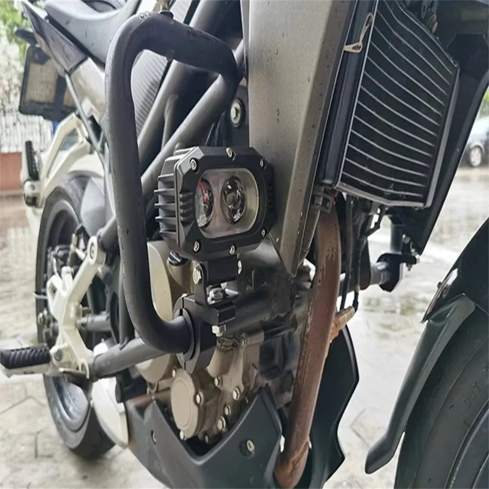 1Pc Aluminum Alloy Motorcycle Spotlight Tube Clamp Mounting Bracket External Lamp Holder Support - 4