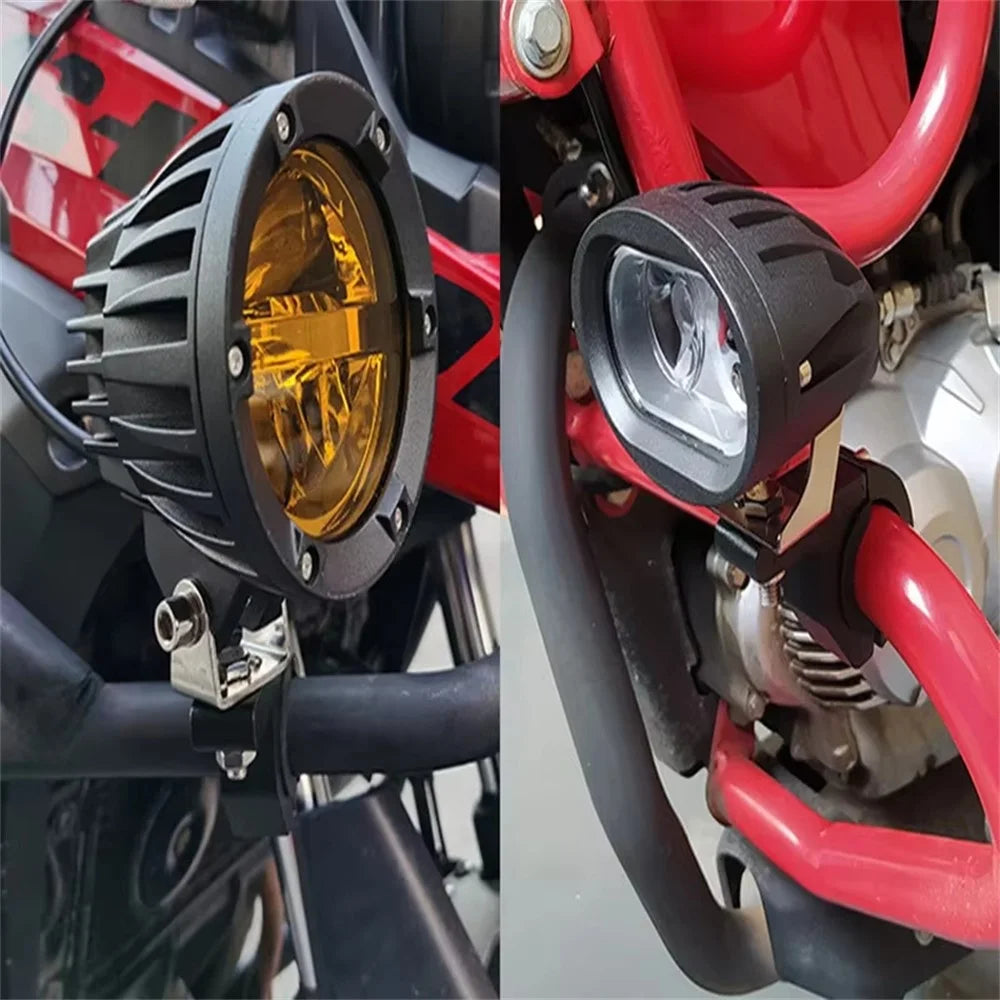 1Pc Aluminum Alloy Motorcycle Spotlight Tube Clamp Mounting Bracket External Lamp Holder Support - 5