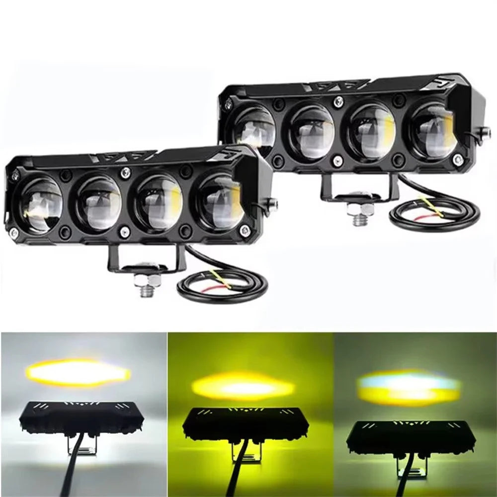 MOFOX 4-LED Motorcycle Auxiliary Light Waterproof Motorbike External Headlight Fog Lamp - 5