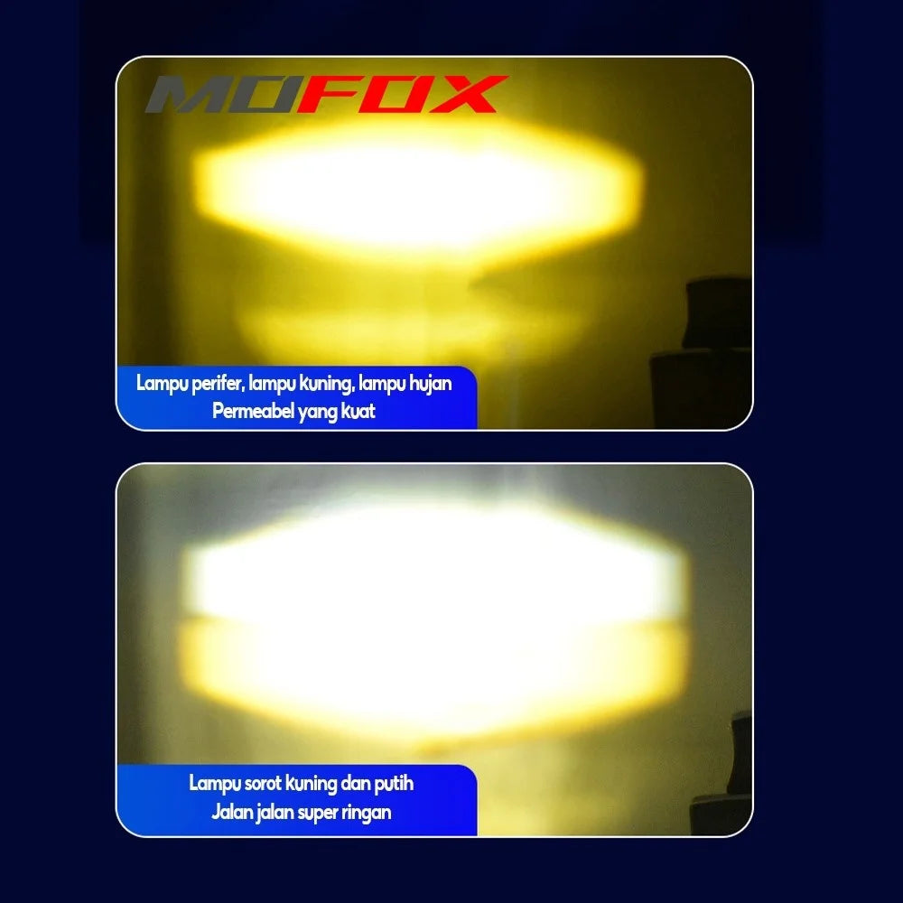 MOFOX 6-LED Motorcycle Auxiliary Light Waterproof Motorbike External Headlight Fog Lamp - 4