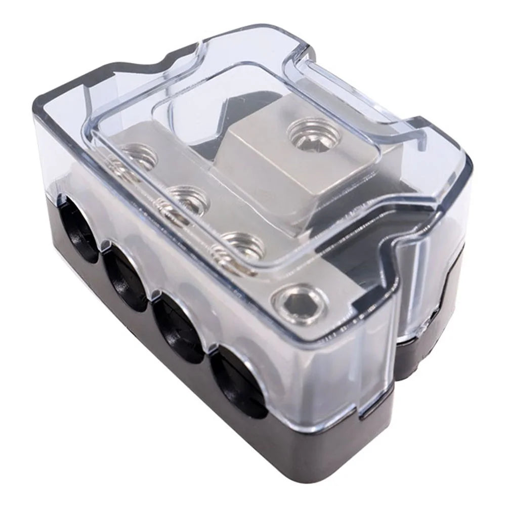 4-Way Car Audio Stereo Amp Power / Ground Cable Splitter Distribution Block - 1
