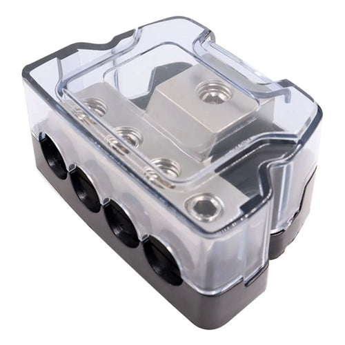 4-Way Car Audio Stereo Amp Power / Ground Cable Splitter Distribution Block - 1