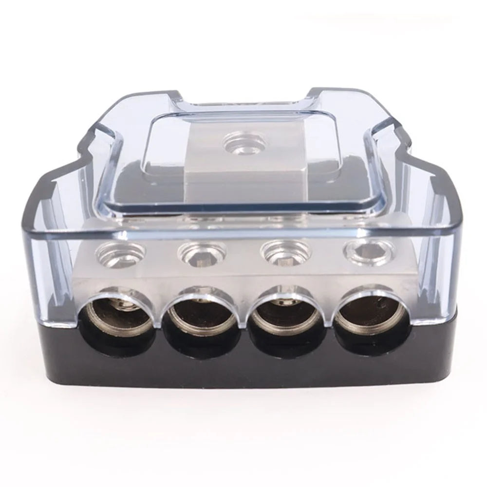 4-Way Car Audio Stereo Amp Power / Ground Cable Splitter Distribution Block - 4