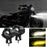 ZX1 1 Pair Motorcycle LED Auxiliary Lights Fog Lamps High Low Beam Spotlights for Off-Road / SUV / UTV - 3