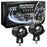 ZX1 1 Pair Motorcycle LED Auxiliary Lights Fog Lamps High Low Beam Spotlights for Off-Road / SUV / UTV - 5