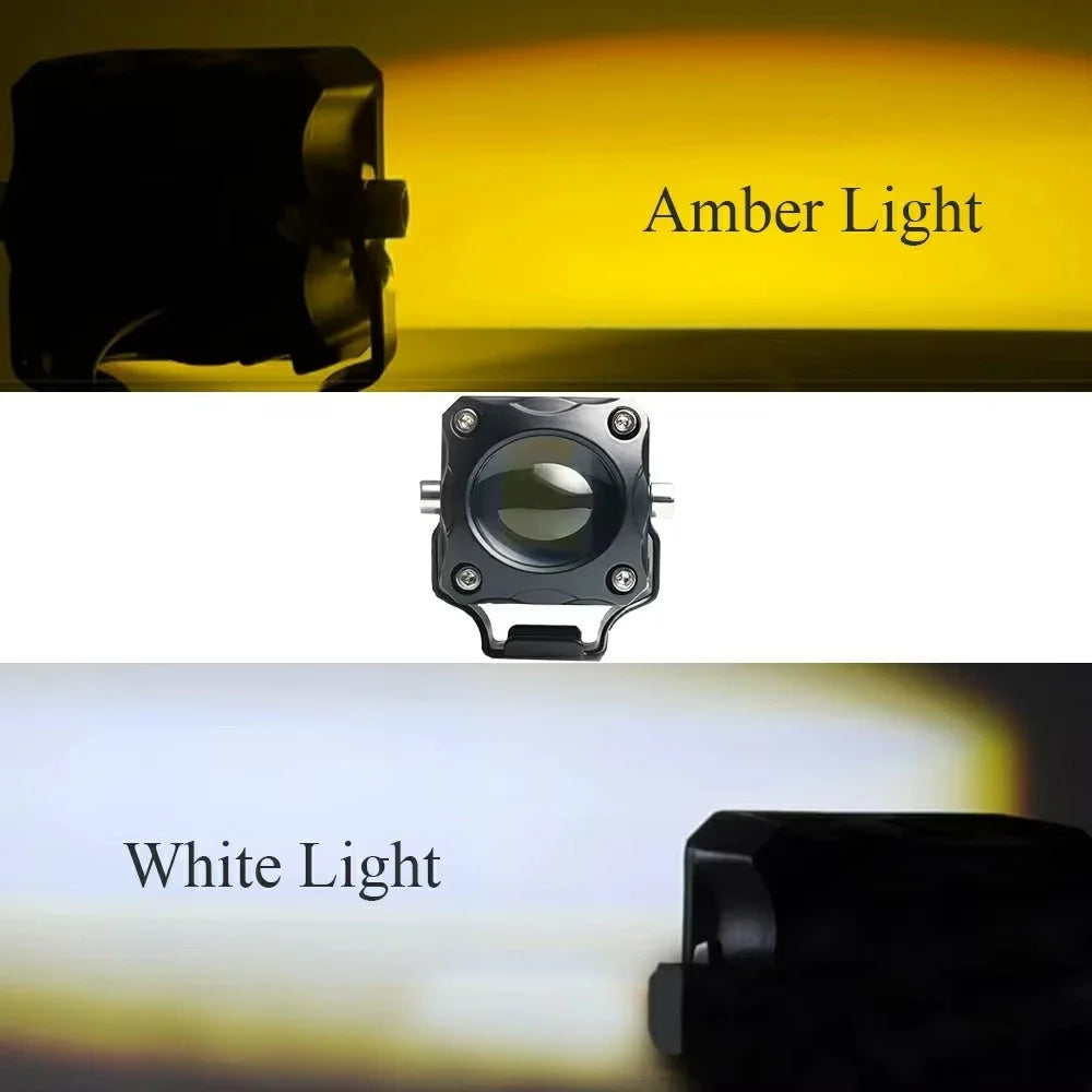 TR1 Single Lens Dual Color High Low Beam Fog Lamp IP65 Waterproof 12V / 24V Car Driving Headlight - 4