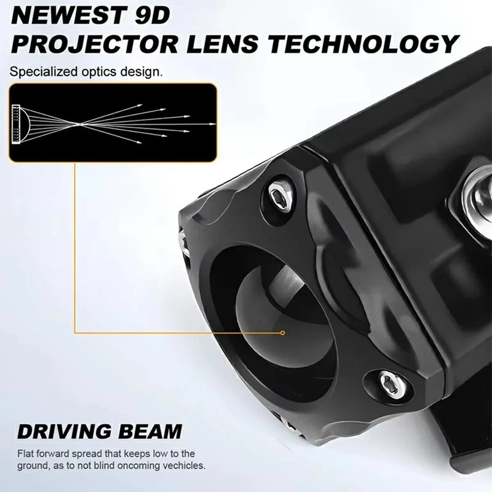 TR1 Single Lens Dual Color High Low Beam Fog Lamp IP65 Waterproof 12V / 24V Car Driving Headlight - 5