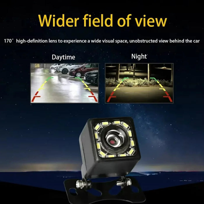 IP68 Waterproof 12 LED Car Rear View Camera Automotive Night Vision HD Backup Camera - 3