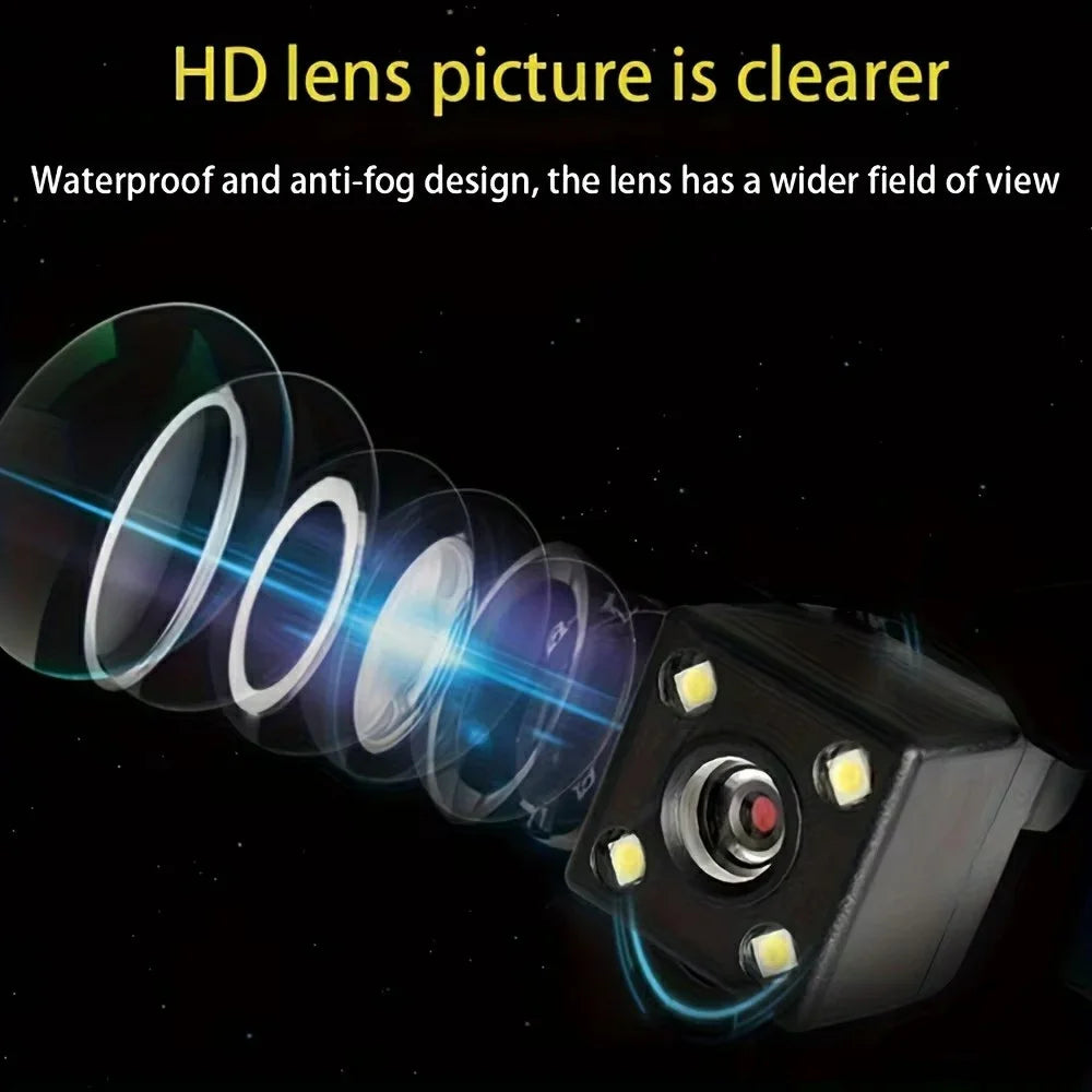 4 LED Car Rear View Camera IP68 Waterproof Automotive Night Vision HD Backup Camera - 3