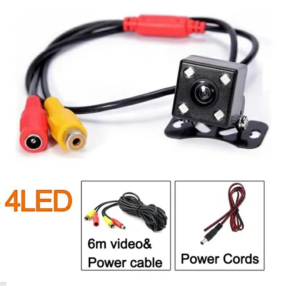 4 LED Car Rear View Camera IP68 Waterproof Automotive Night Vision HD Backup Camera - 5