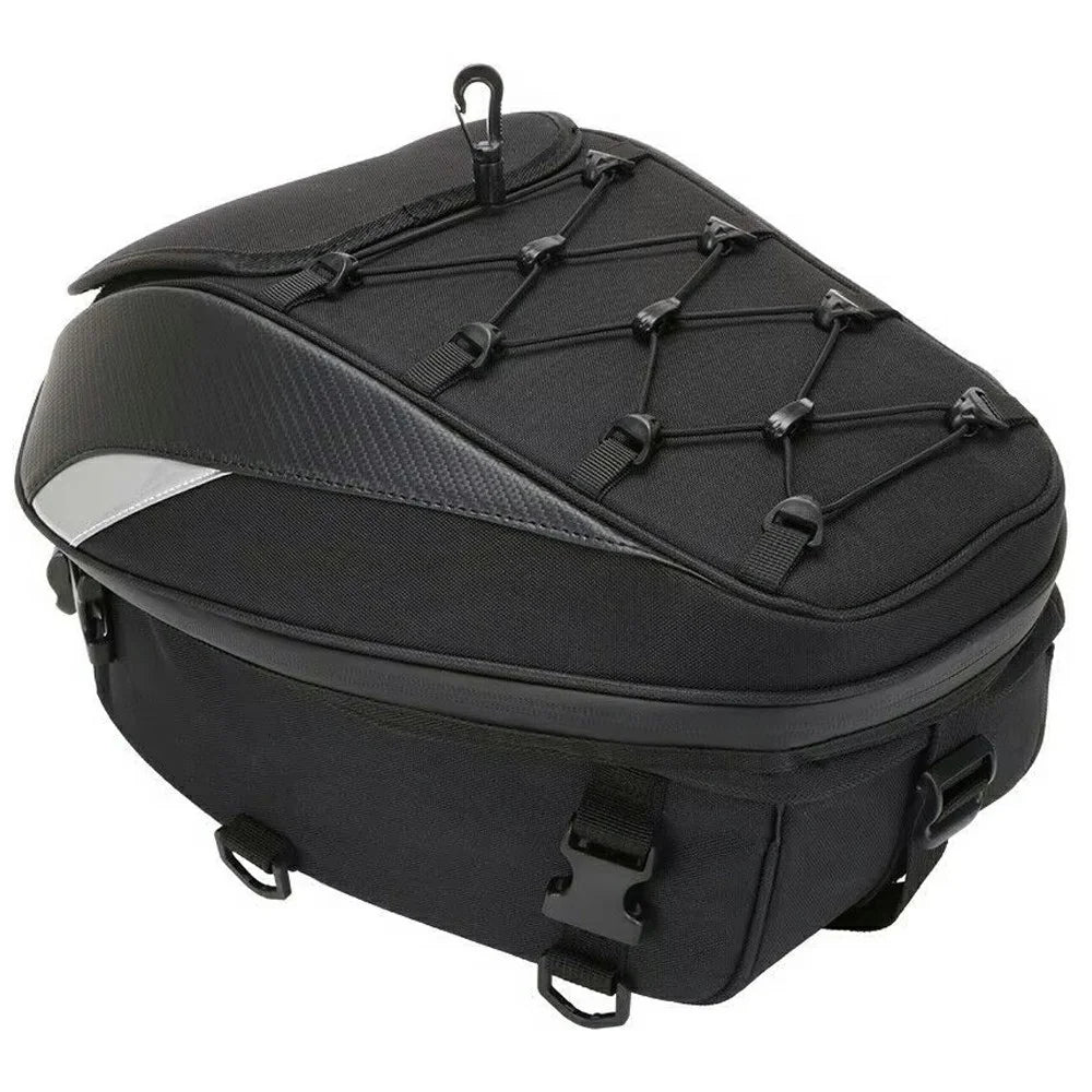 Reflective Motorcycle Helmet Bag Large Capacity Riding Backpack Oxford Cloth Waterproof Tail Pack - 1