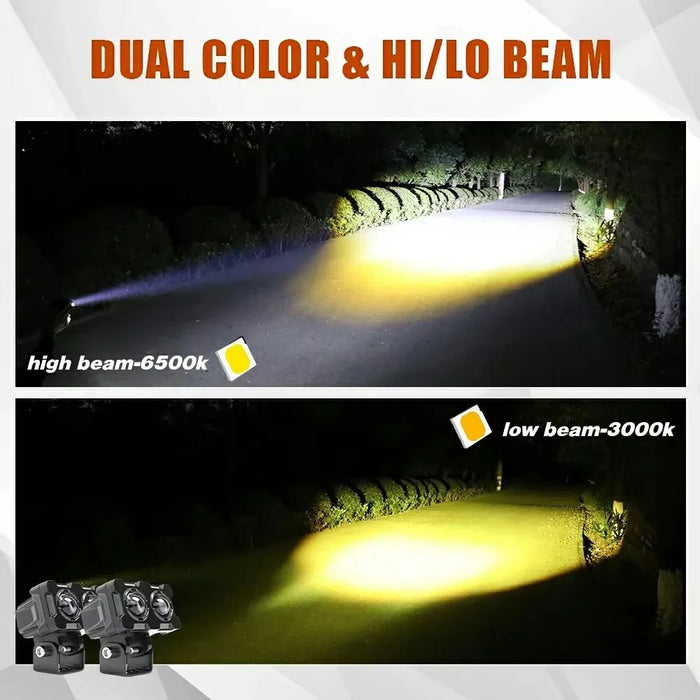 LB2 High Low Beam Motorcycle Light IP68 Waterproof Car LED Work Light Auxiliary Fog Lamp - 4