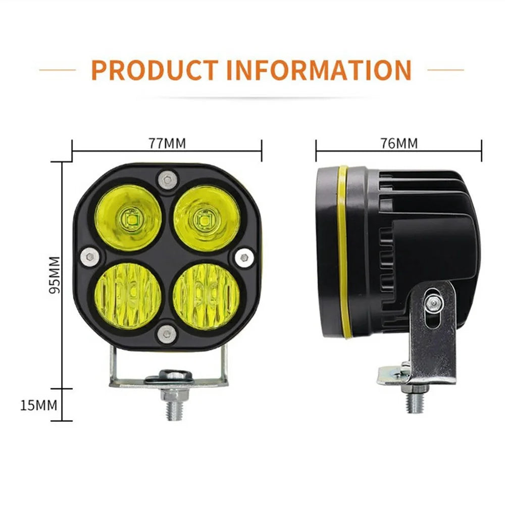 D1-1 3 Inch Square LED Work Light 40W Car Driving Fog Lamp for Off Road Vehicle Front Bumper Light - 7