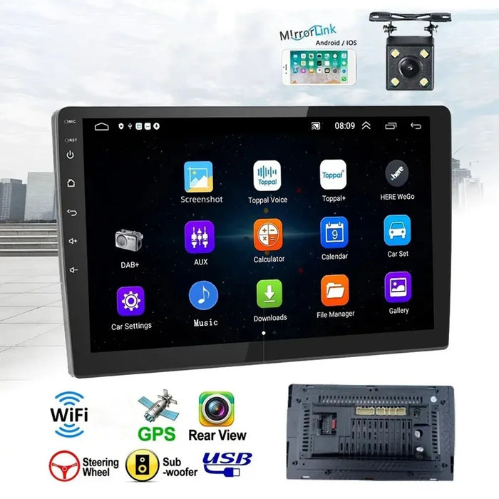 10 Inch Car Central Control Display Screen WiFi + Bluetooth-Compatible Android 12 Multimedia Player , 1+32GB - 2