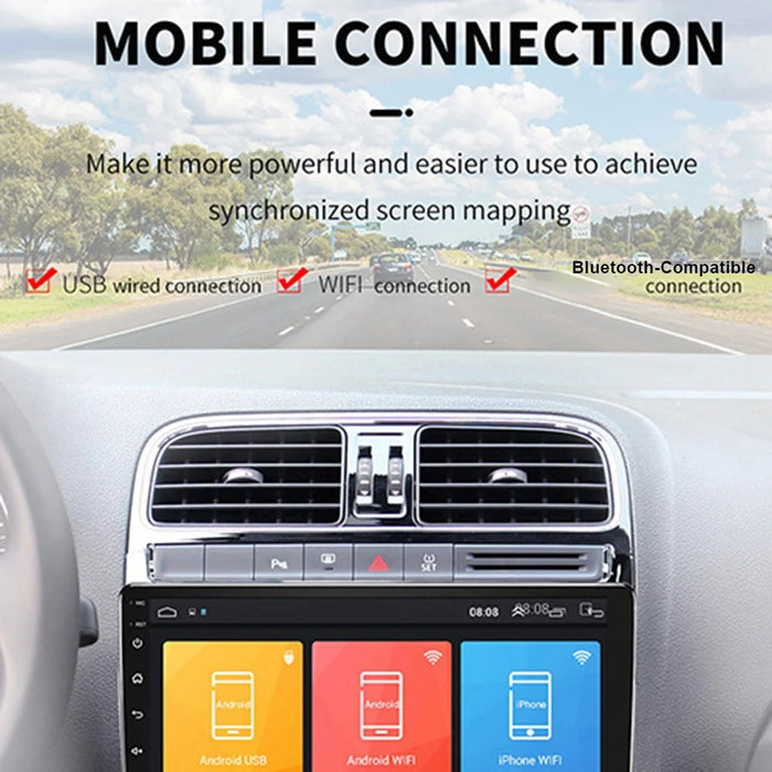 7 Inch Car Central Control Display Screen WiFi + Bluetooth-Compatible Android 12 Multimedia Player , 1+32GB - 4
