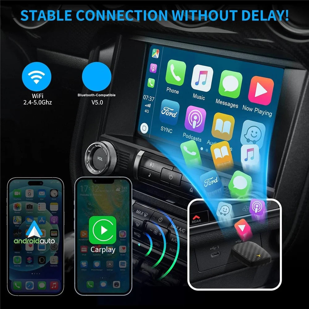 R5031 Wireless CarPlay Android Auto Adapter Box Smart Connectivity for Car Multimedia Systems - 4
