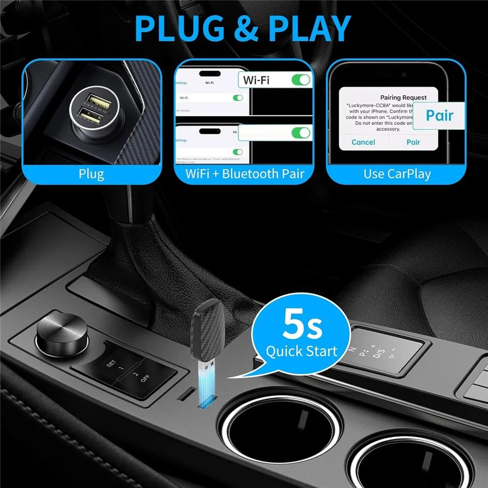 R5031 Wireless CarPlay Android Auto Adapter Box Smart Connectivity for Car Multimedia Systems - 7
