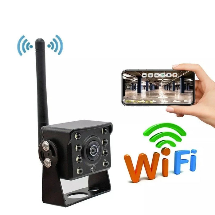 W102 Night Vision Wide Angle WiFi Camera for Trucks Waterproof Rear View Wireless Backup Camera - 2