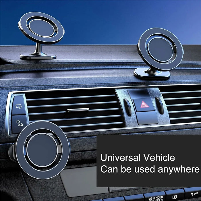 KM-H730-1 360° Rotating Dashboard Car Phone Holder Adhesive Foldable Magnetic Mount - 4
