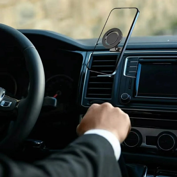 KM-H730-1 360° Rotating Dashboard Car Phone Holder Adhesive Foldable Magnetic Mount - 6