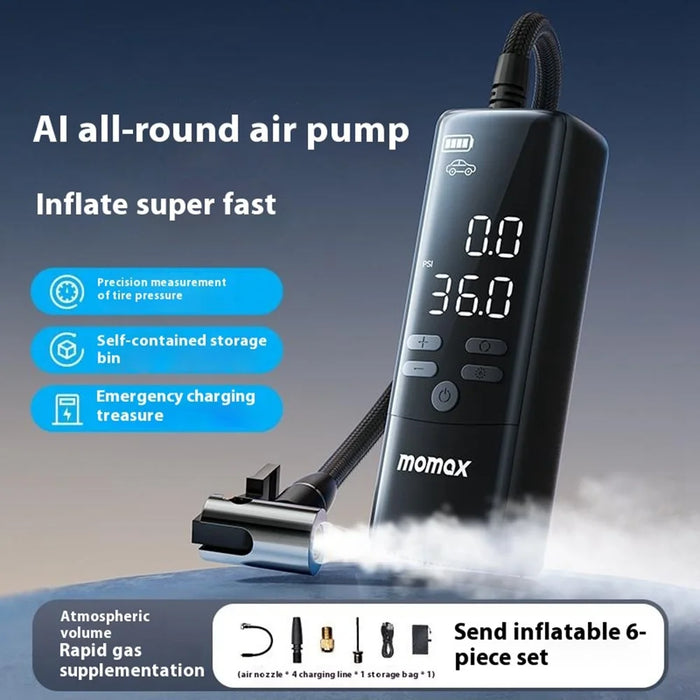 MOMAX 1-Move Support Smart Wireless Air Pump 150 PSI High Pressure Portable Compressor - 2