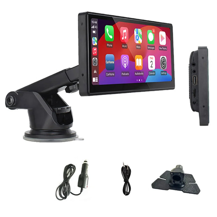 W509A 10.26 Inch Portable Wireless CarPlay Android Auto MP5 Player GPS Navigation Screen with Dual Bracket - 1