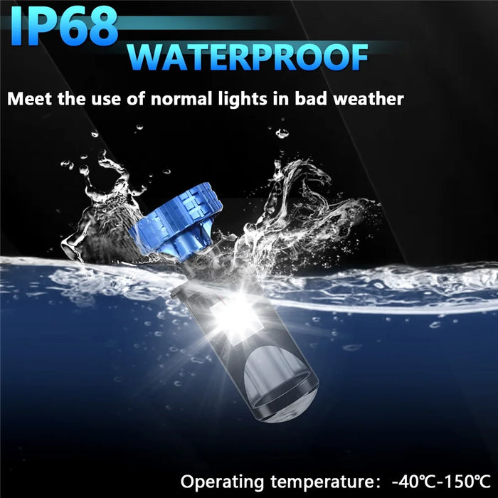 N4 2Pcs H4 LED Headlight Bulbs Car Headlamps 6000K Conversion Kit Automotive Front Light - 6
