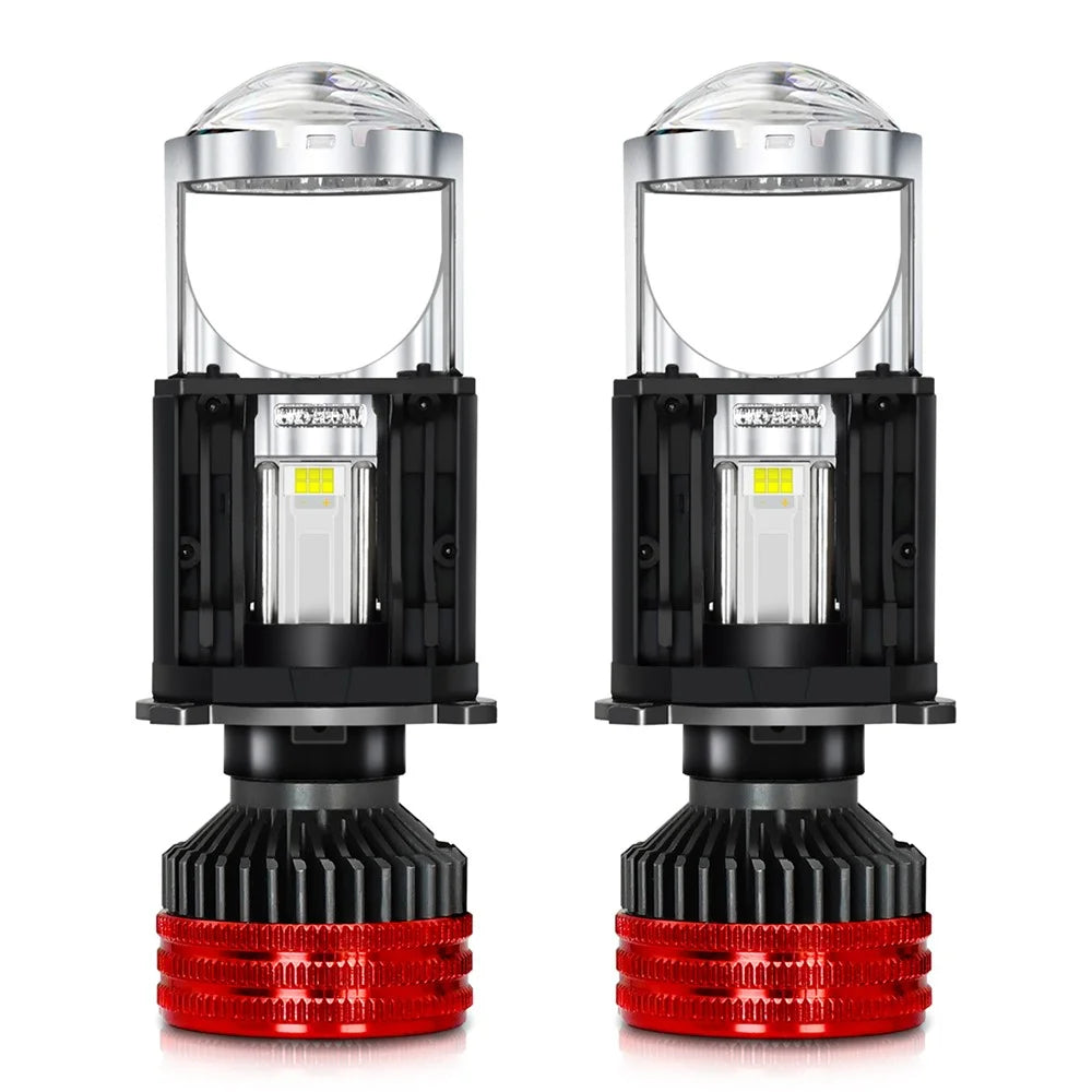 N5 2Pcs H4 LED Headlight Bulbs High Brightness High Power Dual Copper Tube Car Headlamp - 1