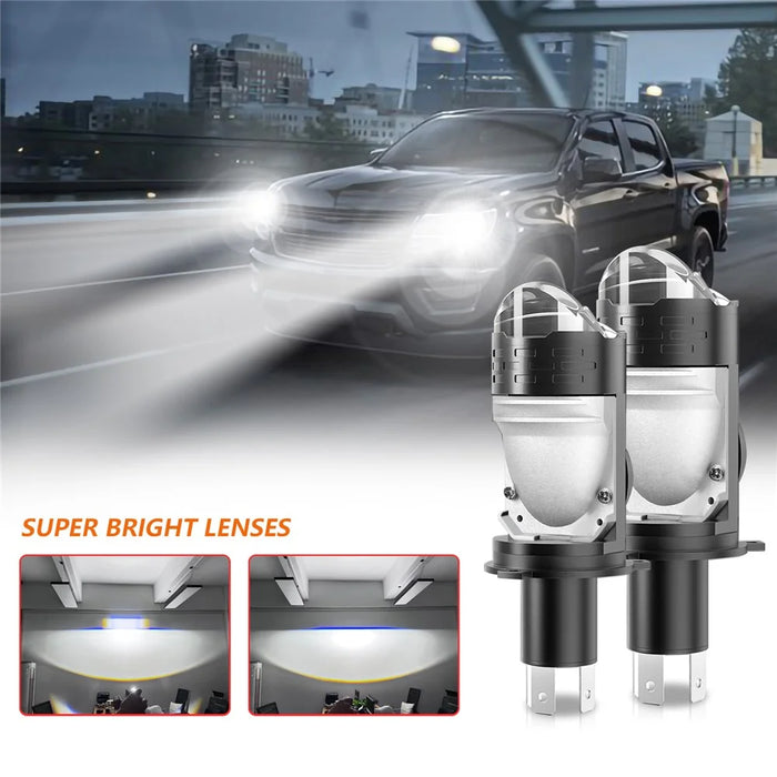 N6 2Pcs H4 LED Headlight Bulb High Brightness Double Copper Tube Car Headlamp 30W 6000K 3000LM - 2