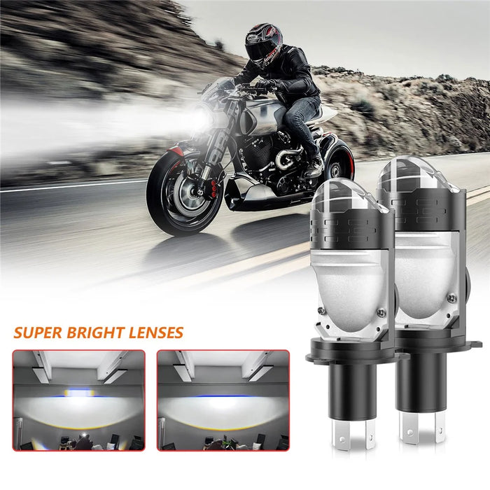 N6 2Pcs H4 LED Headlight Bulb High Brightness Double Copper Tube Car Headlamp 30W 6000K 3000LM - 3