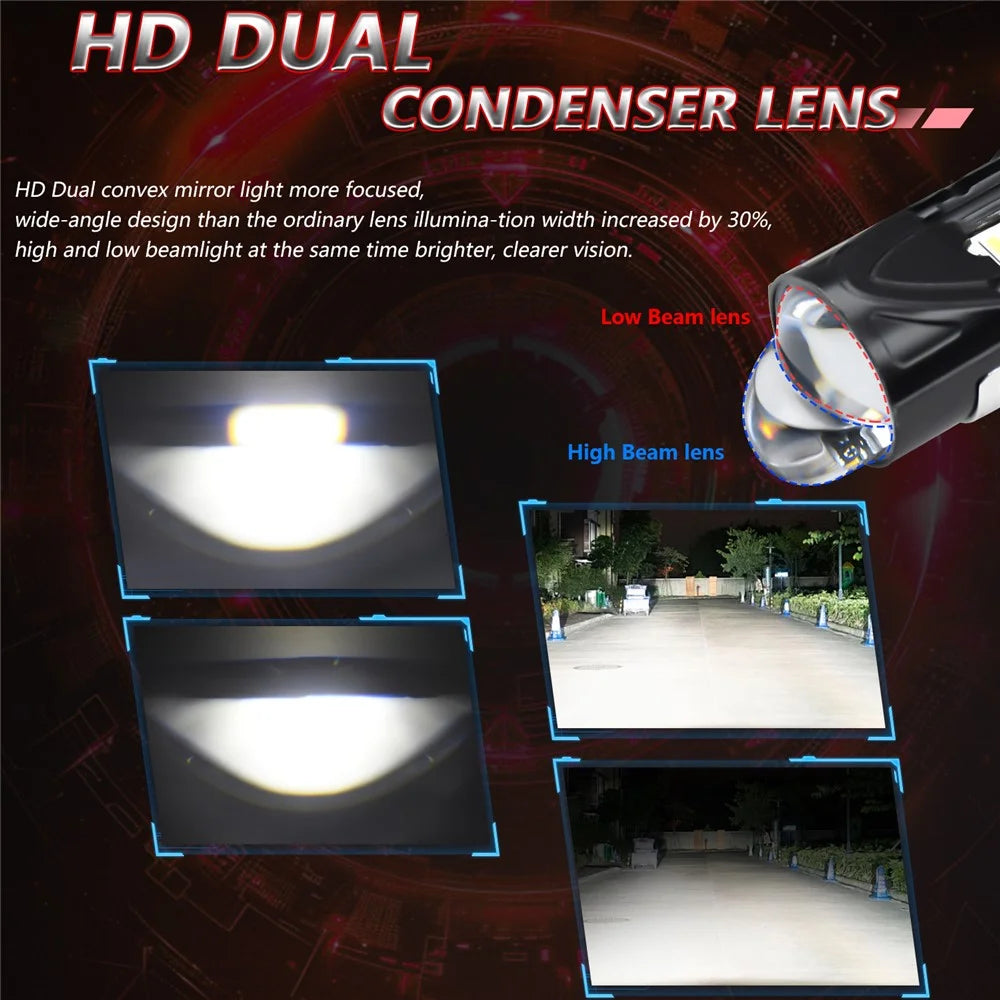 N7 2Pcs H4 LED Headlights High Brightness Car Headlight Bulbs LED Retrofit Automotive Lights - 6