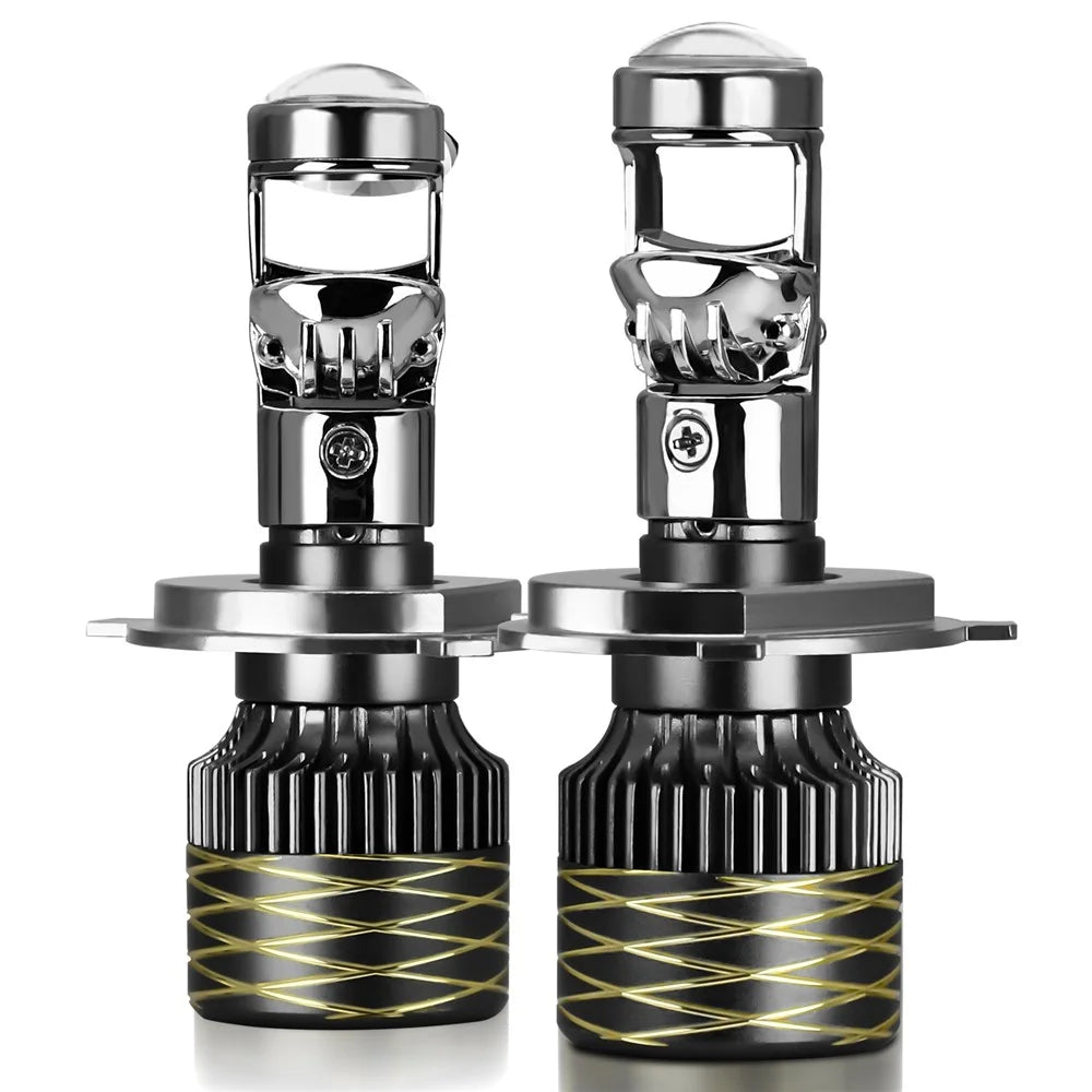 N9 2Pcs H4 Car Headlamp Mini Lens High Brightness LED Headlight IP67 Waterproof Automotive Front Light - 1