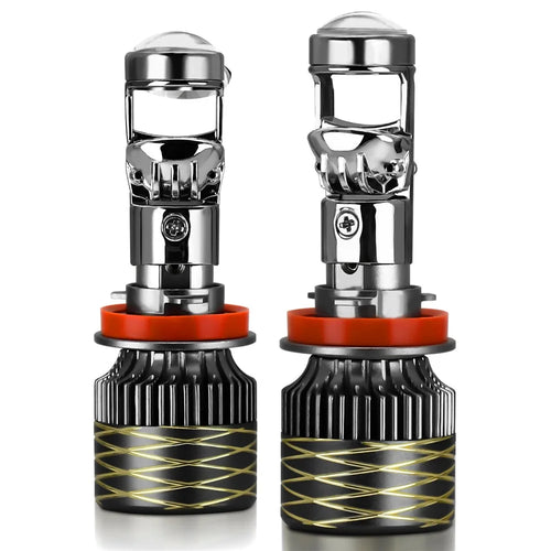 N9 2Pcs H11 Car Headlamp Mini Lens High Brightness LED Headlight IP67 Waterproof Automotive Front Light - 1