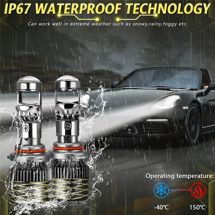 N9 2Pcs 9005 Car Headlamp Mini Lens High Brightness LED Headlight IP67 Waterproof Automotive Front Light - 7