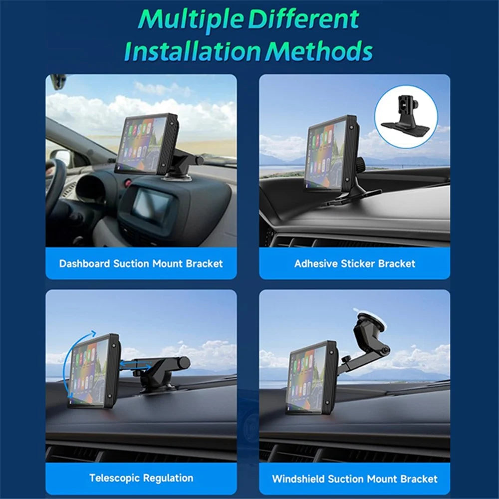 W514A 10.26 Inch Wireless CarPlay and Android Auto Screen with 1080P Dual Recording AHD Backup Camera - 7