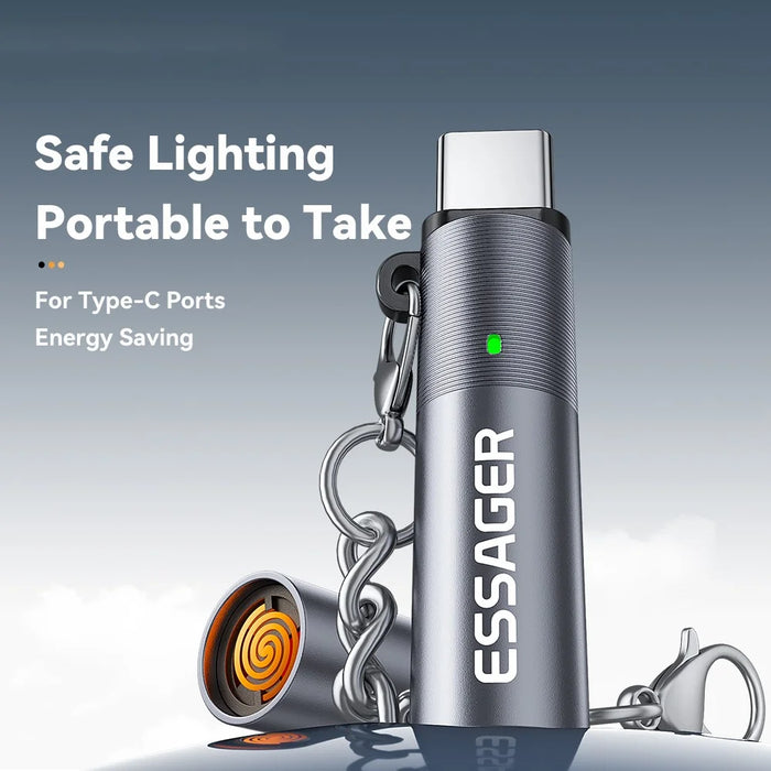 ESSAGER Type-C Cigarette Lighter Tungsten Wire Heating Auto Shut-Off Compact Aluminum Alloy - 4